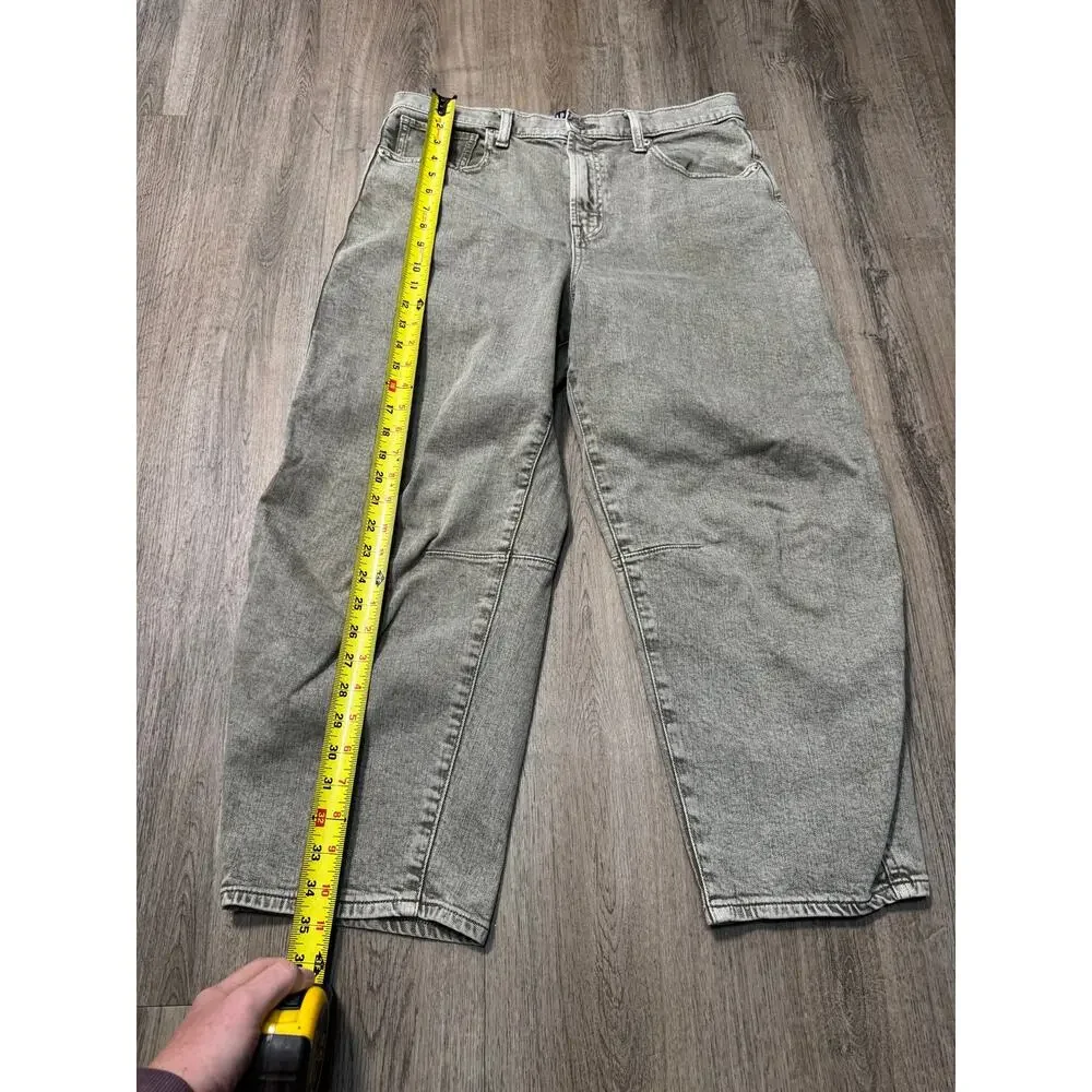 GAP Denim Women's Green/Gray Washed Barrel Jeans